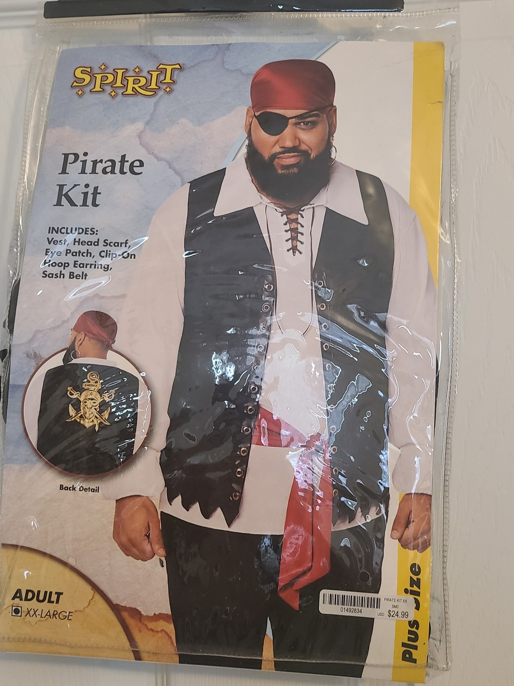 Spirit Black and Red Pirate Kit Costume